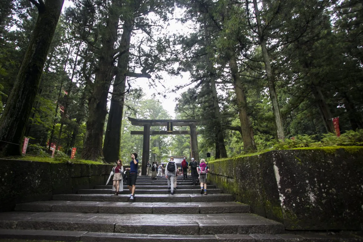 Stairs leading to Toshogu Shrine in Nikko, Japan. (Annie Wu/Epoch Times)