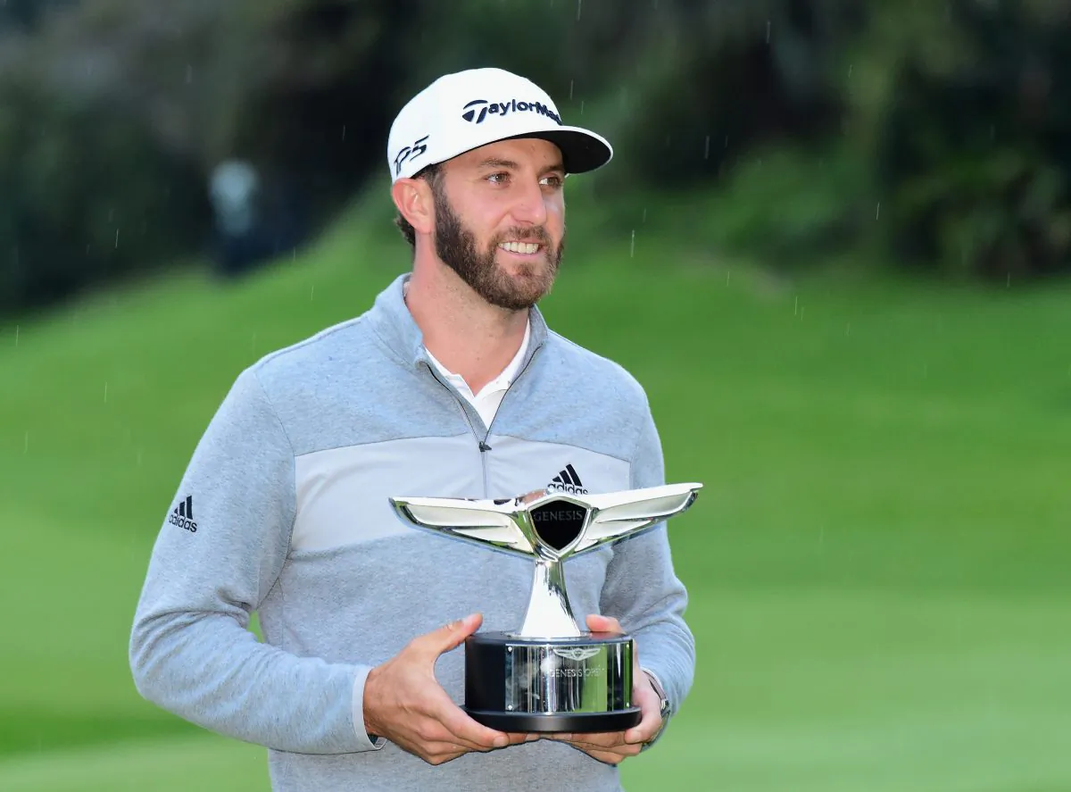Dustin Johnson after the final round at the Genesis Open at Riviera Country Club on Feb. 19, 2017 in Pacific Palisades, California. (Harry How/Getty Images)