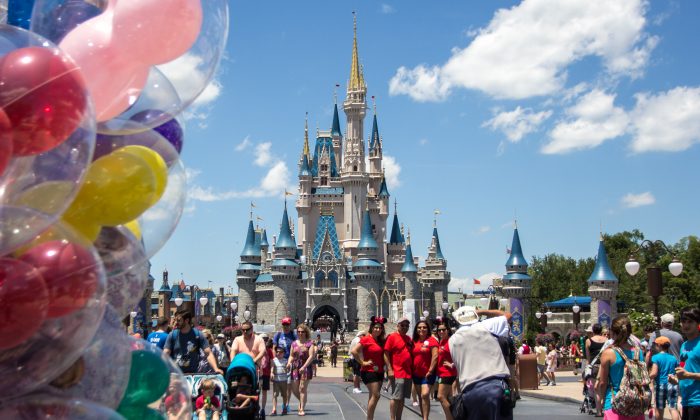 The Cinderella Castle at Disney's Magic Kingdom in Orlando, Fla., on May 22, 2016. (Benjamin Chasteen/Epoch Times)
