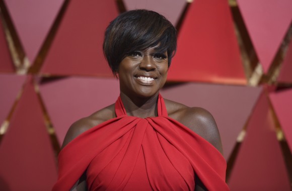 Viola Davis arrives at the Oscars on Sunday, Feb. 26, 2017, at the Dolby Theatre in Los Angeles. (Richard Shotwell/Invision/AP)