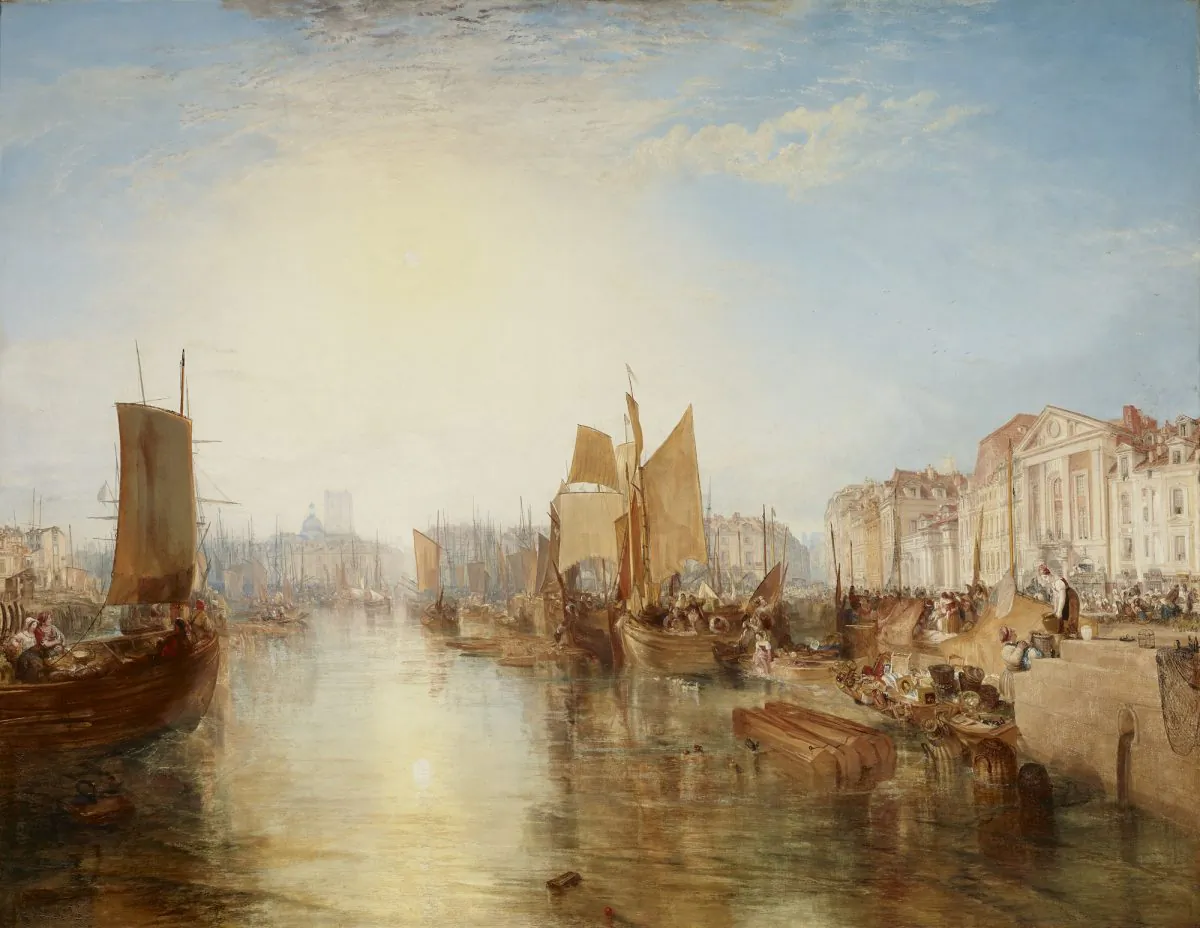 "Harbor of Dieppe: Changement de Domicile," exhibited 1825, but subsequently dated 1826, by J.M.W. Turner.
Oil on canvas, 68 3/8 inches by 88 3/4 inches,
The Frick Collection (Michael Bodycomb)