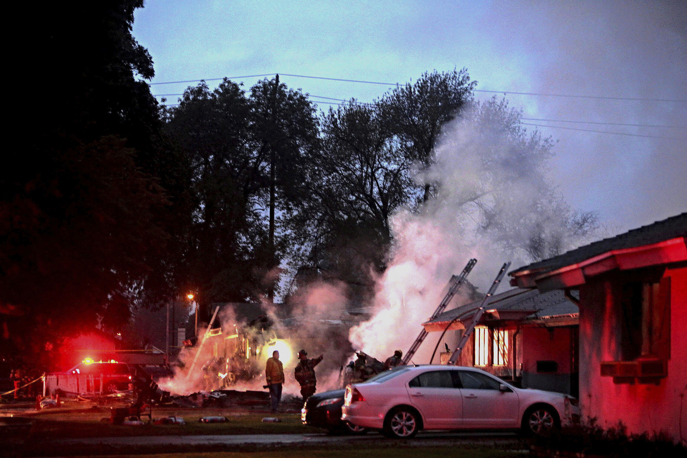 Smoke rises from a fire after a plane crashed in Riverside, CA., on Feb. 27, 2017. (Watchara Phomicinda/The Press-Enterprise via AP)