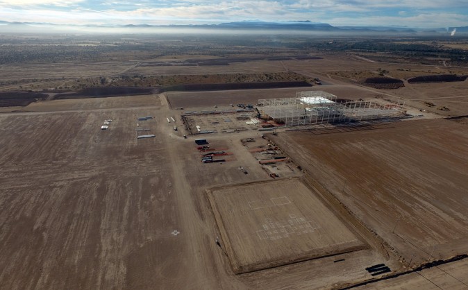 Unfinished buldings remain at the site of a called off Ford car factory in Villa de Reyes, Mexico, on Jan. 11. (PEDRO PARDO/AFP/Getty Images)