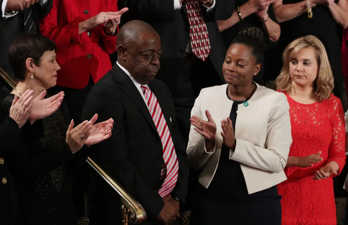 Jamiel Shaw, Sr., attends the joint session of Congress with President Donald Trump in the U.S. Capitol in Washington, D.C., on Feb. 28, 2017. (Alex Wong/Getty Images)