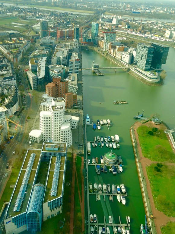 Media Harbor from the Rheinturm. (Susan James)