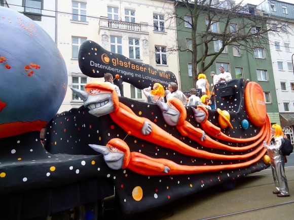 Outer space float.  (Susan James)