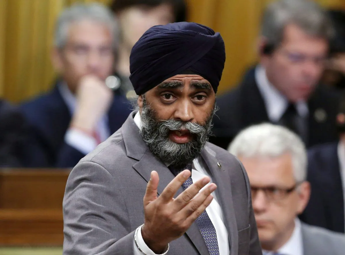 Defence Minister Harjit Sajjan during question period in the House of Commons on Feb. 9, 2017. (The Canadian Press/Fred Chartrand)
