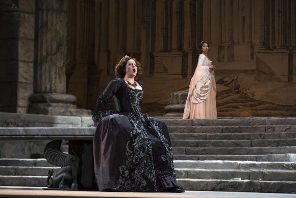 Elza van den Heever as Elettra and Nadine Sierra as Ilia in Mozart's Idomeneo. (Marty Sohl/Metropolitan Opera)