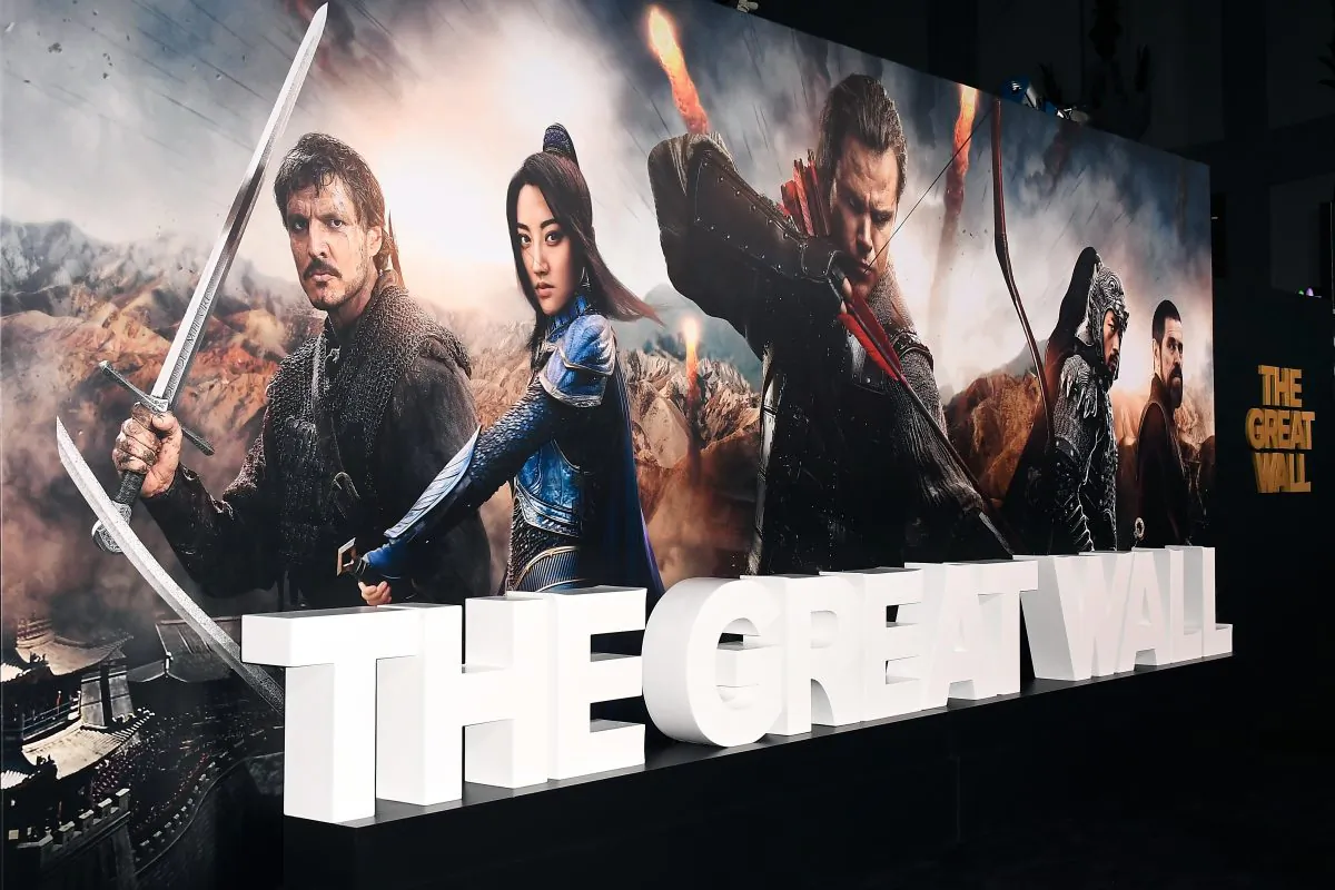 Movie posters on display at the premiere of Universal Pictures' "The Great Wall" at TCL Chinese Theatre IMAX in Hollywood, Calif. on Feb. 15.  (Photo by Frazer Harrison/Getty Images)
