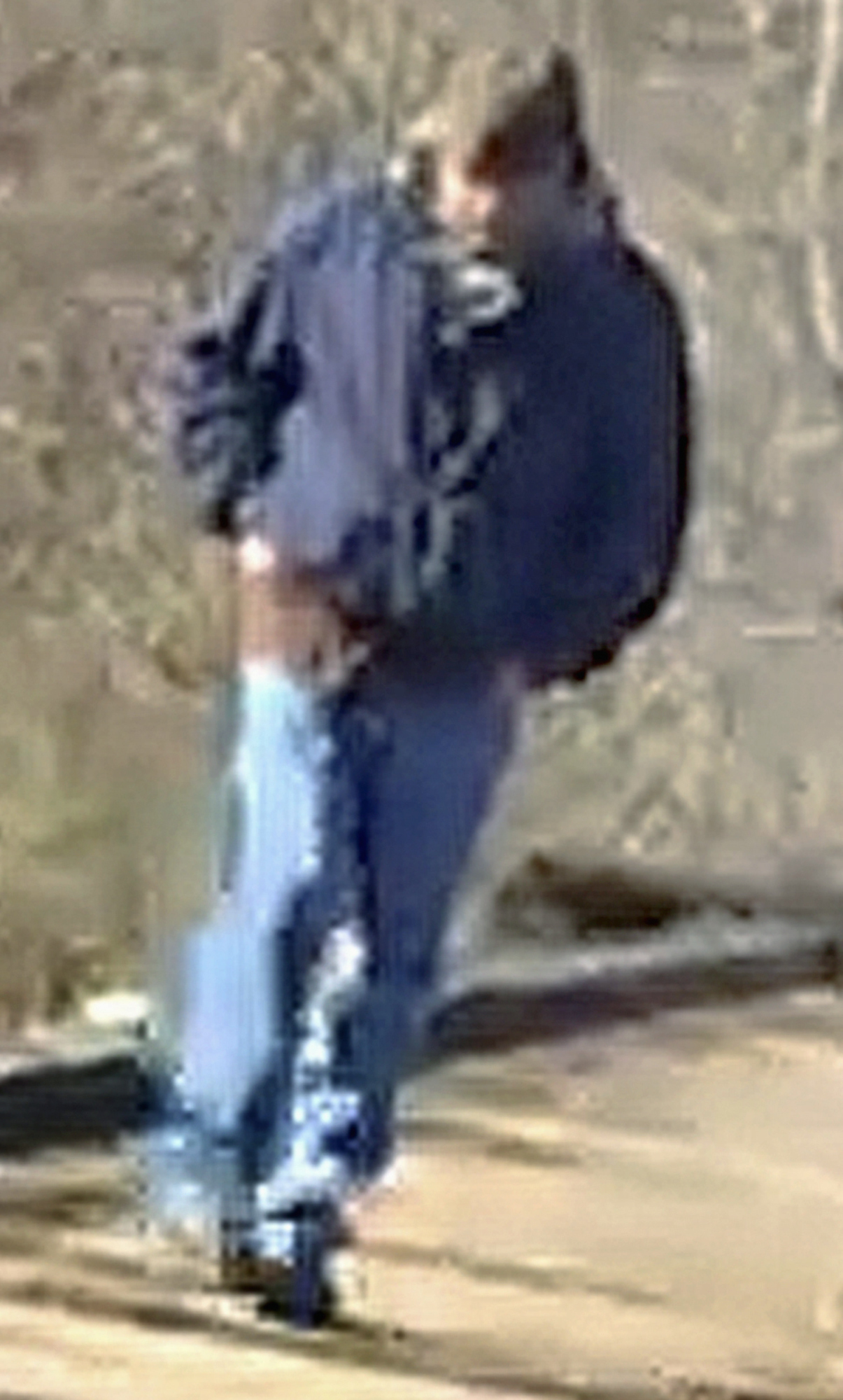 A man walking along the trail system in Delphi, Ind., on Feb. 13, 2017. (Indiana State Police via AP, File)