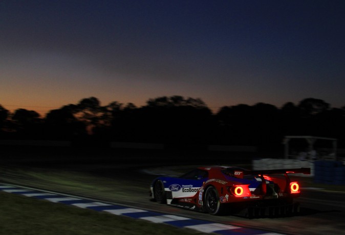 Joey Hand in the #66 Ford GT lead a Ford sweep of GT Le Mans. (Chris Jasurek/Epoch Times)