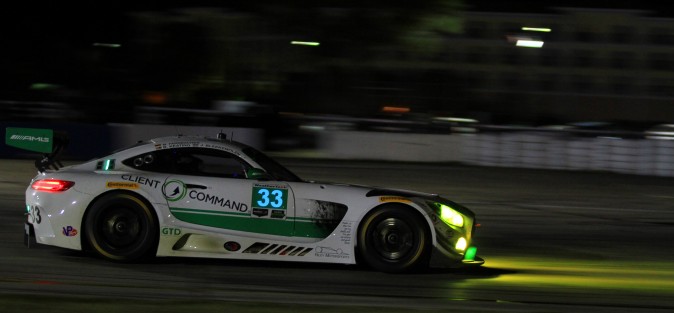 Jeroen Bleekemolen drove several exceedingly fast stints to put the #33 Mercedes AMG GT3 in first place. (Chris Jasurek/Epoch Times)