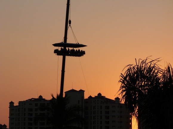 Dinner in the Sky at sunset. (Barbara Angelakis)