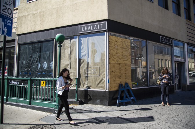 An empty storefont at 224 W. 4th Street in the West Village, New York, on Sept. 15, 2016. (Samira Bouaou/Epoch Times)