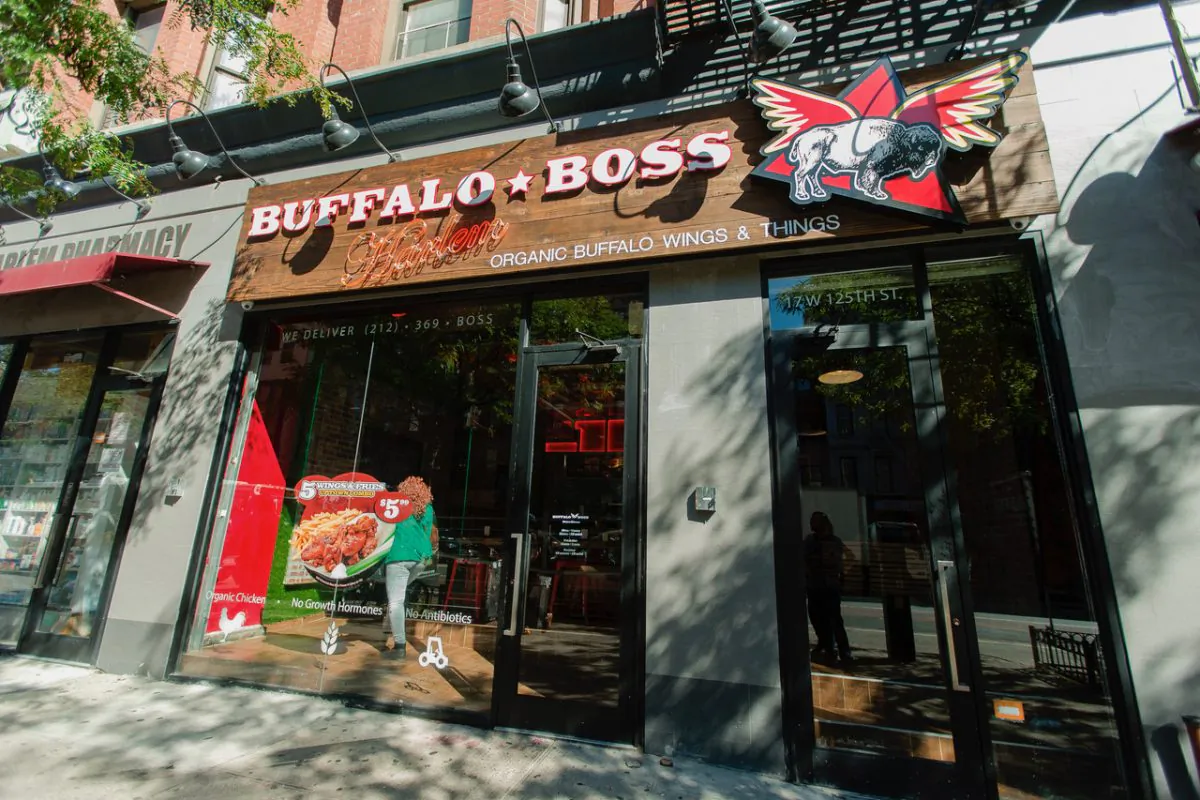 Buffalo Boss, a New York based fast food restaurant. The company has three locations in New York City including Harlem, Brooklyn, and Barclays Arena. (Courtesy of Buffalo Boss)