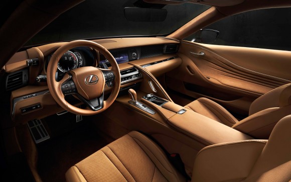 Hallmark Lexus interior of the LC 500. (Courtesy of Lexus)
