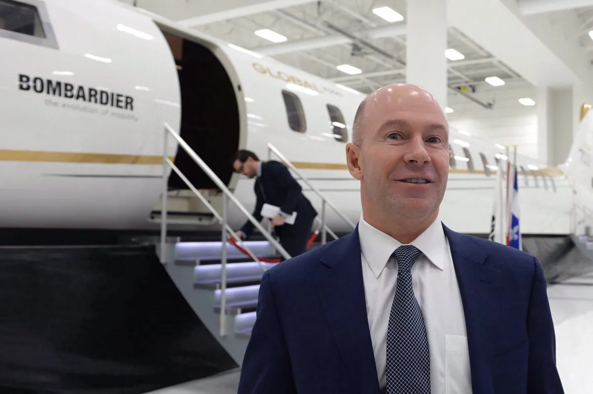 Bombardier CEO Alain Bellemare in Montreal on Feb. 7, 2017. His total compensation rose almost 50 percent in the past year. (The Canadian Press/Paul Chiasson)