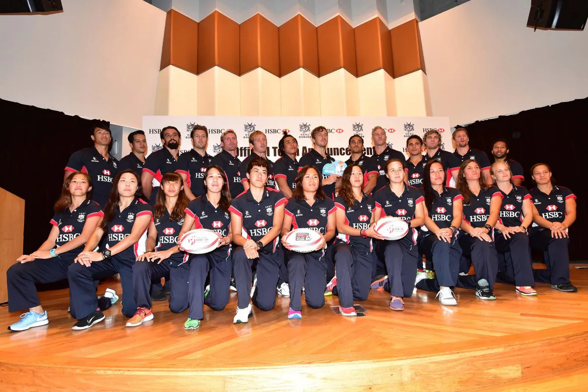 The men's and women's squads  announced for the World Rugby Sevens Series qualifiers to be held in Hong Kong between April 6-9, 2017. (Bill Cox/Epoch Times).