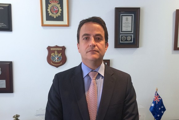 Christian Krüger Sarmiento, director of Migración Colombia, in his office near Bogota's airport, believes the repeal of the