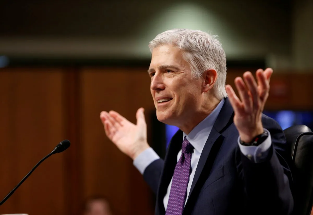 U.S. Supreme Court nominee judge Neil Gorsuch testifies at his Senate Judiciary Committee confirmation hearing on Capitol Hill in Washington on March 21, 2017. (Joshua Roberts/Reuters)