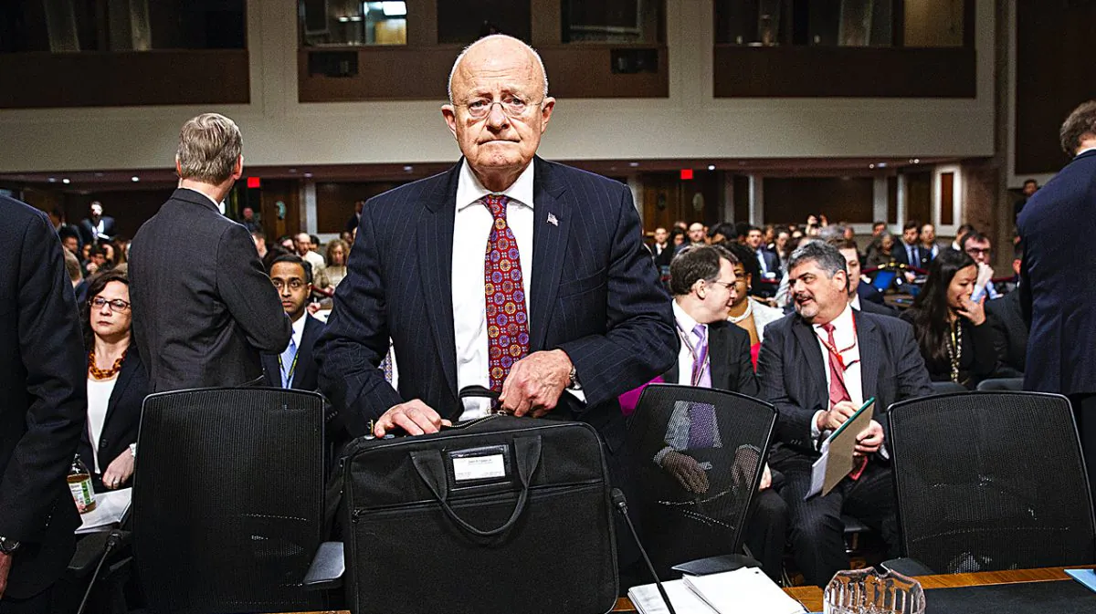 Former Director of
National Intelligence
James Clapper arrives
on Capitol Hill to testify
before the Senate Armed
Services Committee
on Jan. 5. (Evan Vucci/AP PHOTO)