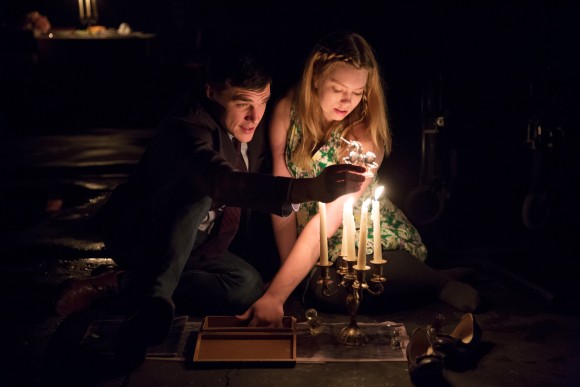 The gentlemen caller, Jim (Finn Wittrock), and Laura (Madison Ferris) in a tender moment. (Julieta Cervantes)