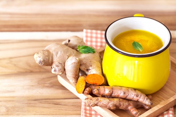 Cup of Turmeric Tea with lemon and ginger for some liver detox. (pinkomelet/shutterstock)