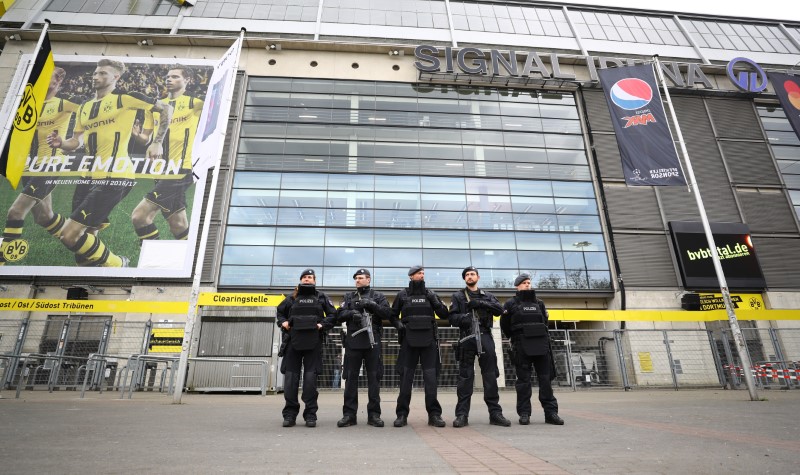 Football Soccer - Borussia Dortmund v AS Monaco - UEFA Champions League Quarter Final First Leg - Signal Iduna Park, Dortmund, Germany on April 12, 2017. (Reuters/Kai Pfaffenbach Livepic)