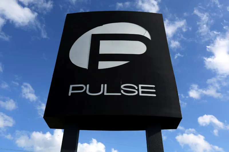 The Pulse nightclub sign is pictured in Orlando, Fla., on June 21, 2016, following the mass shooting that took place the previous week. The event was supposedly a catalyst for the popularization of the term "Latinx." (Carlo Allegri/Reuters)