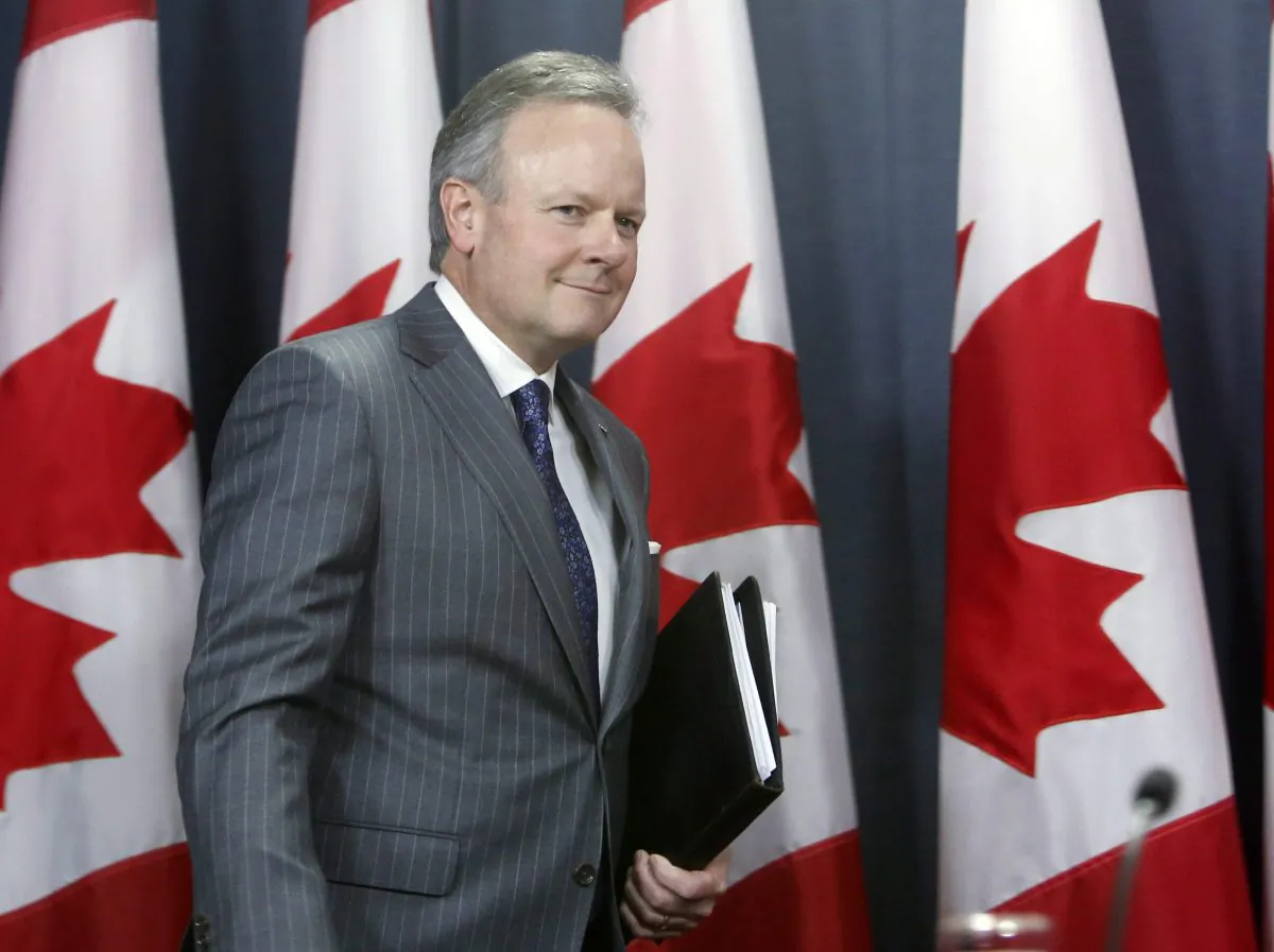Stephen Poloz, Governor of the Bank of Canada, arrives for a news conference after the release of the Bank's Monetary Policy Report, in Ottawa on April 12, 2017. (The Canadian Press/Fred Chartrand)