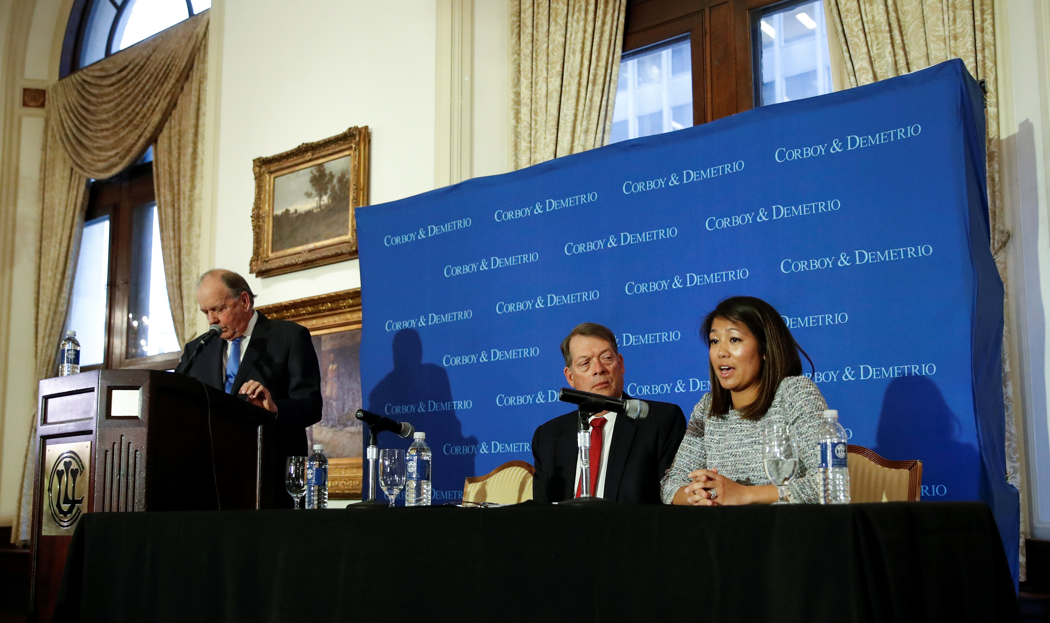 Crystal Dao Pepper, daughter of Dr. David Dao, speaks during a news conference at Union League Club in Chicago, Ill., on April 13, 2017. (REUTERS/Kamil Krzaczynski)