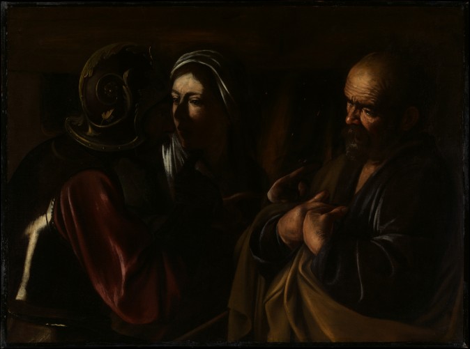 "The Denial of Saint Peter," 1610, by Caravaggio (Michelangelo Merisi, Italian 1571–1610). Oil on canvas, gift of Herman and Lila Shickman, and purchase, Lila Acheson Wallace Gift. (The Metropolitan Museum of Art)