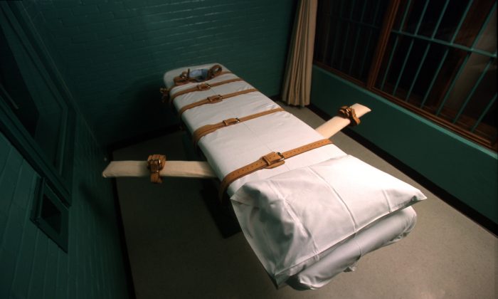 The Texas death chamber in Huntsville, Texas, June 23, 2000, where Texas death row inmate Gary Graham was put to death by lethal injection on June 22, 2000. (Photo by Joe Raedle/Newsmakers)
