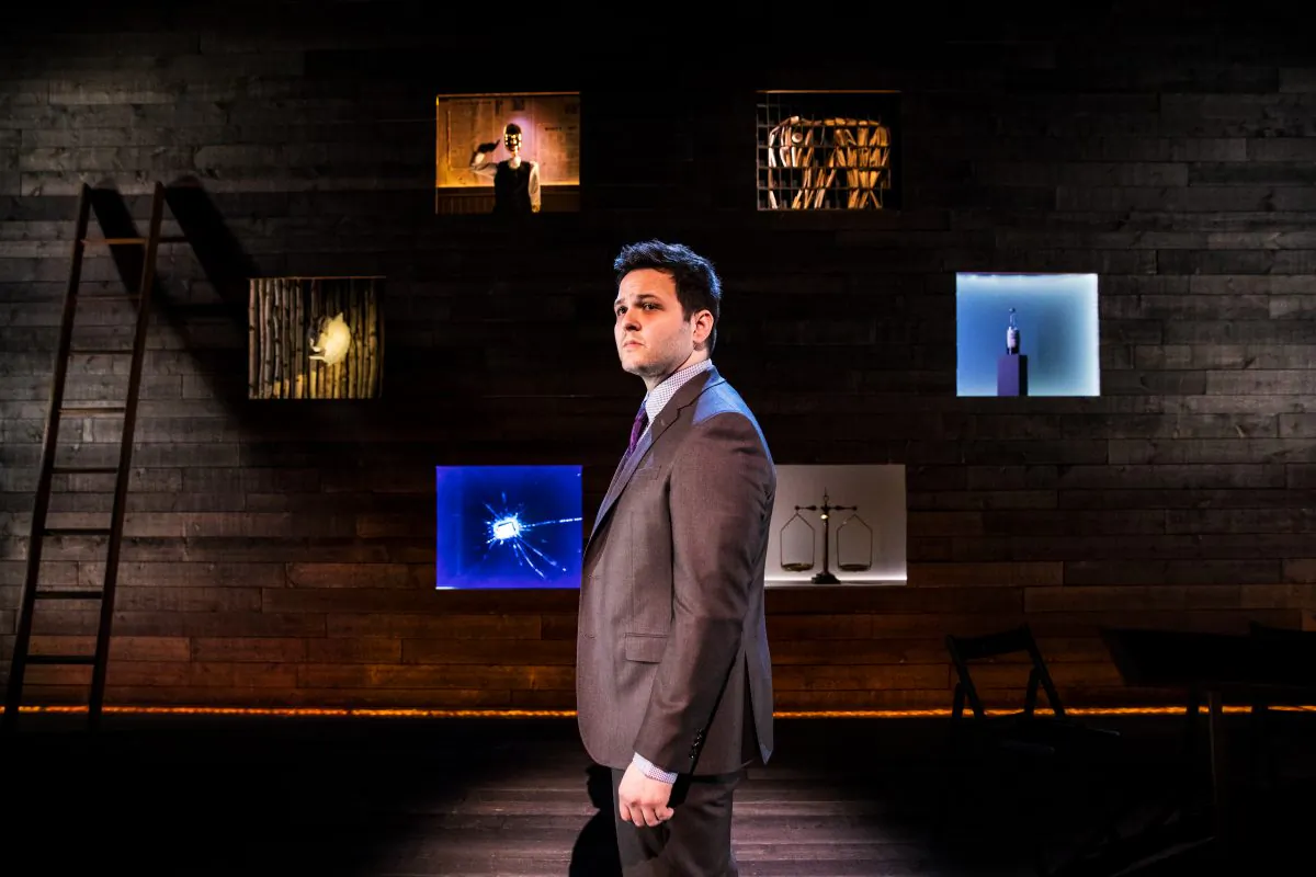 Derek DelGaudio in “In and of Itself.”  (Matthew Murphy)