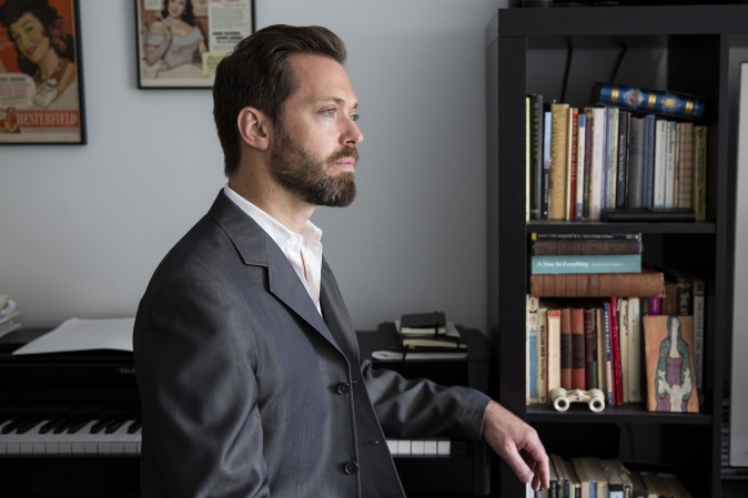 Opera singer Darren Chase at his home in Manhattan, New York, on April 21, 2017. (Samira Bouaou/The Epoch Times)
