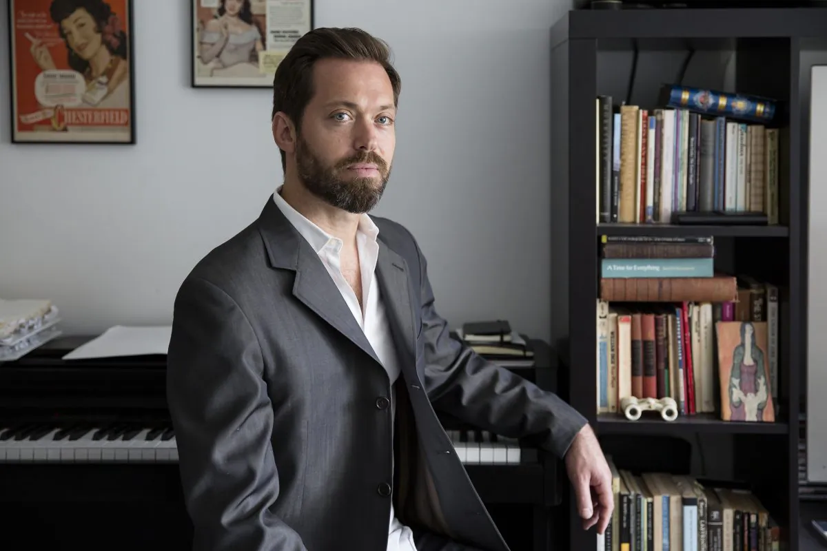 Opera singer Darren Chase at his home in Manhattan, New York, on April 21, 2017. (Samira Bouaou/The Epoch Times)