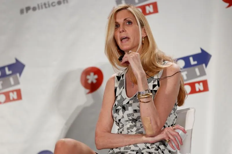 Political commentator Ann Coulter speaks during the "Politicon" convention in Pasadena, Calif., on June 25, 2016. (REUTERS/Patrick T. Fallon)