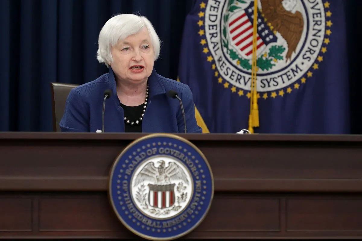 U.S. Federal Reserve Board chair Janet Yellen holds a news conference on March 15, 2017 in Washington, D.C. The Fed kept rates unchanged on May 3. (Chip Somodevilla/Getty Images)