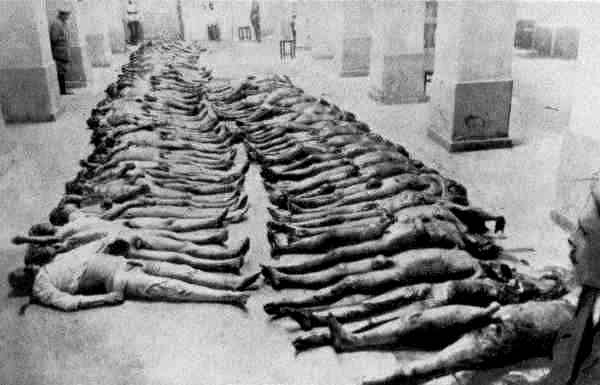 Executed victims of the Soviet Cheka secret police in 1918 or 1919 in Kiev. (Public Domain)
