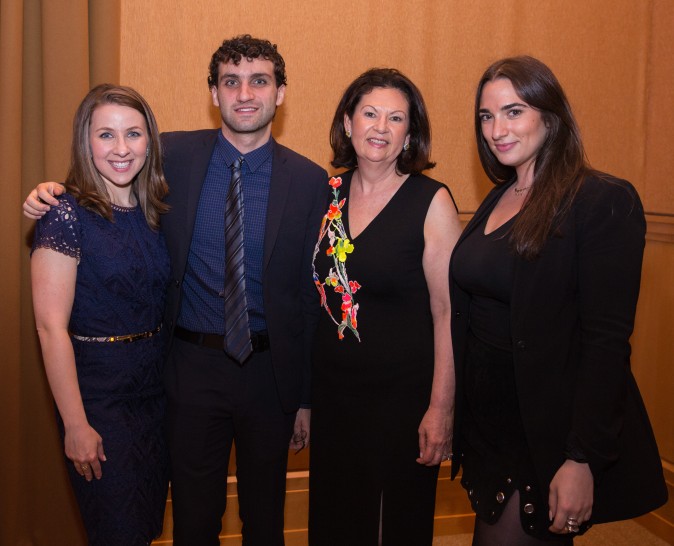Katharine Riggle, Adam Werner, Ellie Johnson, and Dolly Meckler at the Berkshire Hathaway HomeServices New York  celebration. (Benjamin Chasteen/The Epoch Times)