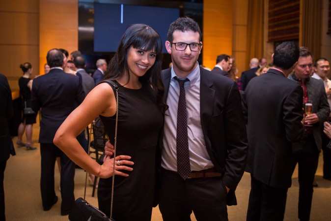 Vanessa Rumreich and Alex Ritscher at the Berkshire Hathaway HomeServices New York  celebration. (Benjamin Chasteen/The Epoch Times)