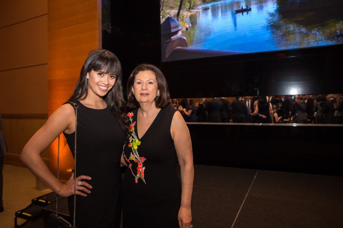 Vanessa Rumreich and Ellie Johnson, president of the Berkshire Hathaway HomeServices New York Properties, at the Berkshire Hathaway HomeServices New York  celebration. (Benjamin Chasteen/The Epoch Times)