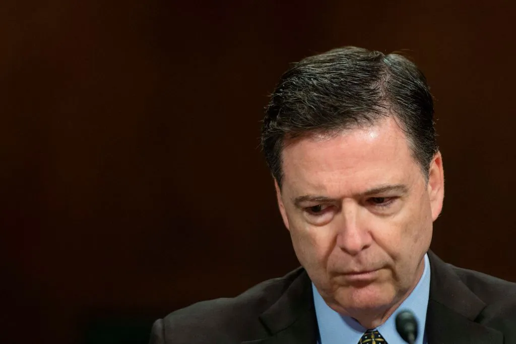 Former FBI Director James Comey testifies before the Senate Judiciary Committee on Capitol Hill in Washington on May 3, 2017. The Department of Justice on Aug. 1 indicated that they would not prosecute Comey for leaking classified memos. (Jim Watson/AFP/Getty Images)