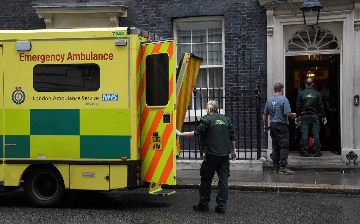 A stock photo of an ambulance. (Toby Melville/Reuters)