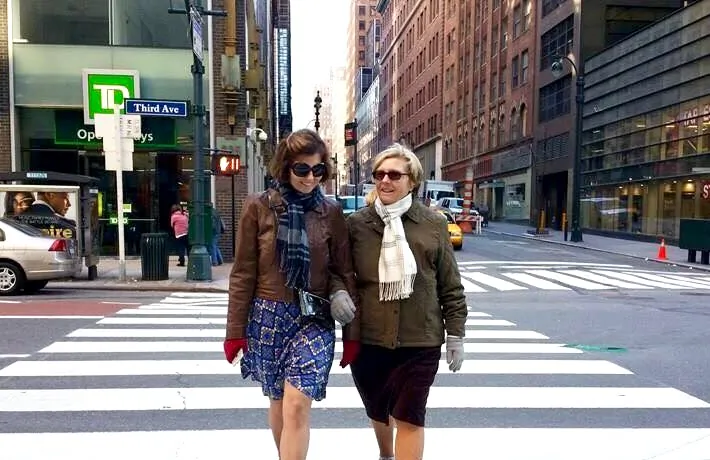 Sibylle Eschapasse and her mother in New York. (Rene-Victor Eschapasse)
