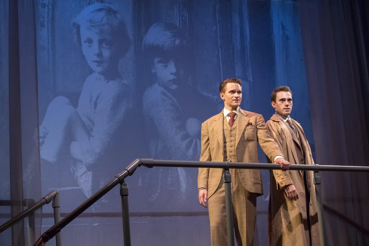 (L–R) Robert David Grant and Ari Brand, play brothers with fortune always seeming to befriend one more than the other, in “The Lucky One” by A.A. Milne. (Richard Termine)