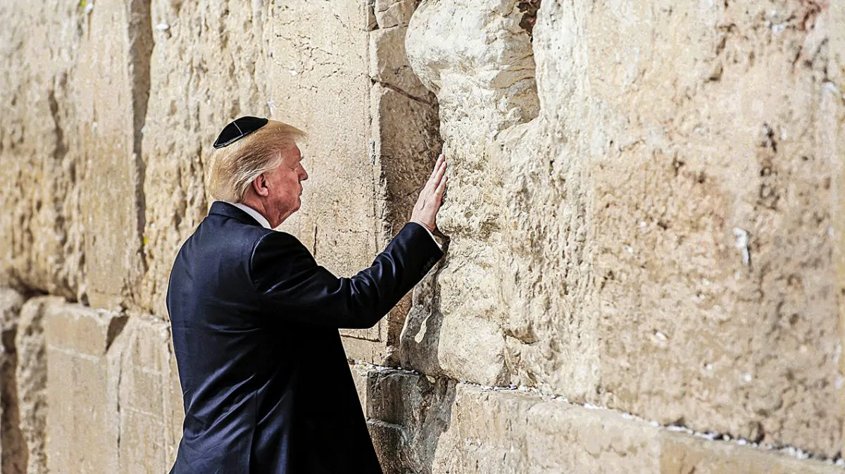 Donald Trump became the first sitting U.S. president to visit the Western Wall in Jerusalem on May 22. (RONEN ZVULUN/AFP/GETTY IMAGES)