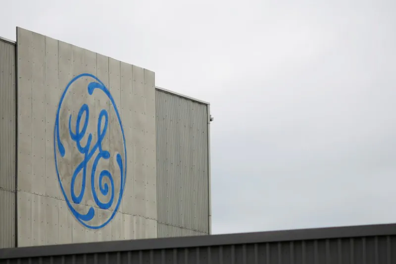 A sign marks a General Electric (GE) facility in Medford, Mass., on April 20, 2017. (REUTERS/Brian Snyder)