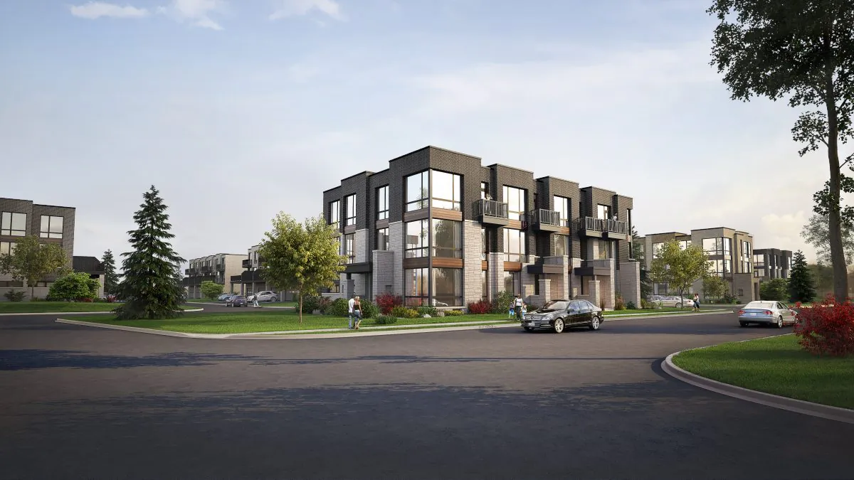 Rendering of Abbey Lane townhouses. (Courtesy of  Poetry Living )