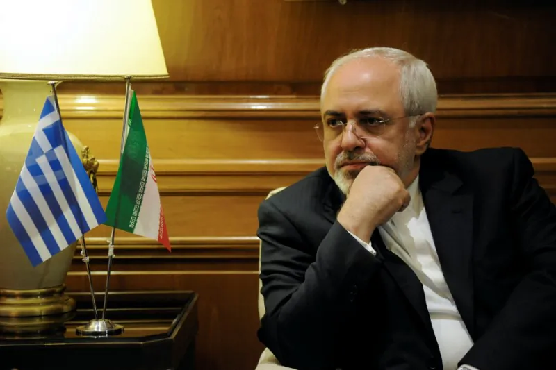 Iranian Foreign Minister Mohammad Javad Zarif meets with Greek Prime Minister Alexis Tsipras (not pictured) at his office at the Maximos Mansion in Athens, Greece on April 23, 2017. (REUTERS/Michalis Karagiannis)